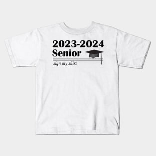 Lispe Back to School Senior Sign My Shirt Kids T-Shirt